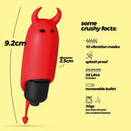 CRUSHIOUS | O-Pet Devil – Mini Vibrator 10 Vibration Modes 9.2 cm
