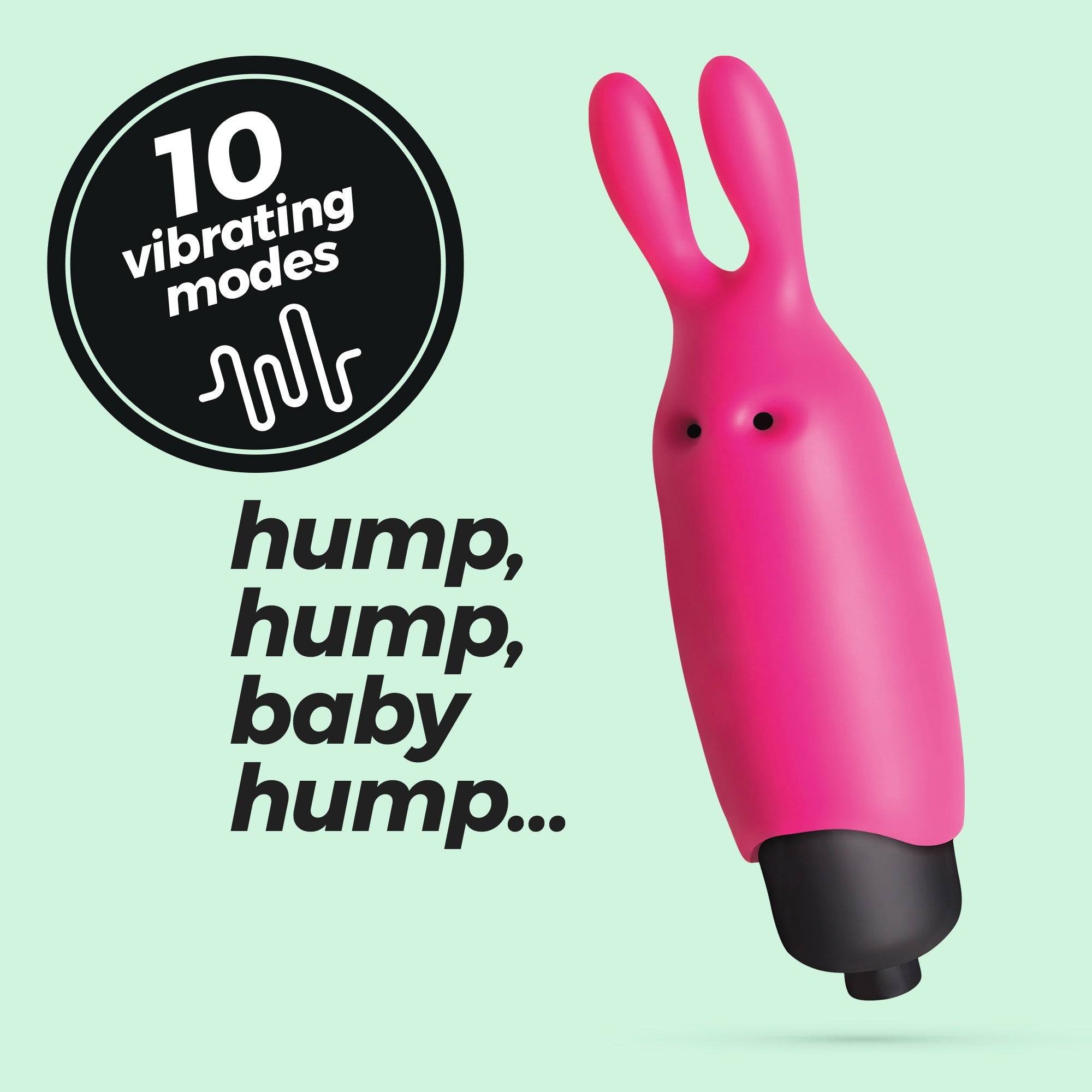 CRUSHIOUS | O-Pet Rabbit – Mini Vibrator 10 Vibration Modes 9.2 cm