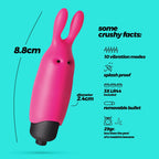 CRUSHIOUS | O-Pet Rabbit – Mini Vibrator 10 Vibration Modes 9.2 cm