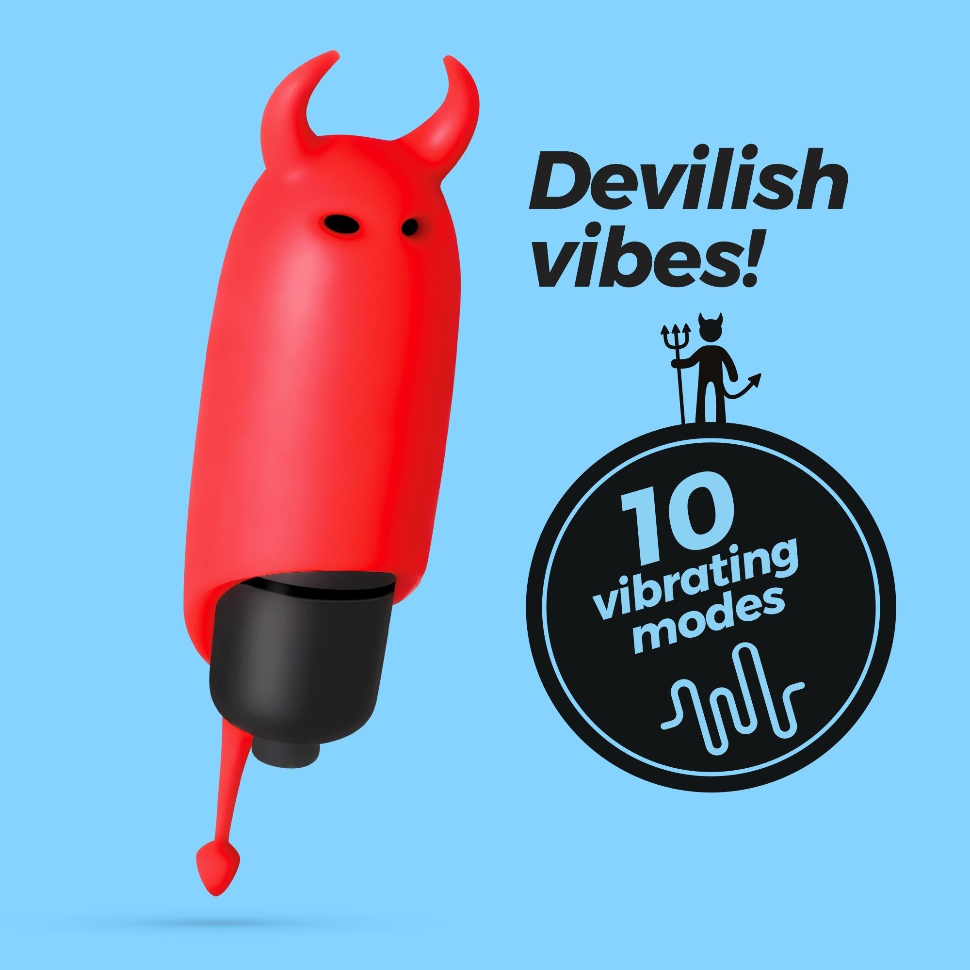 CRUSHIOUS | O-Pet Devil – Mini Vibrator 10 Vibration Modes 9.2 cm