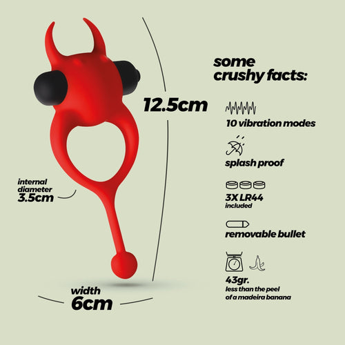 CRUSHIOUS | Daemon – Vibrating Cock Ring with Removable Bullet