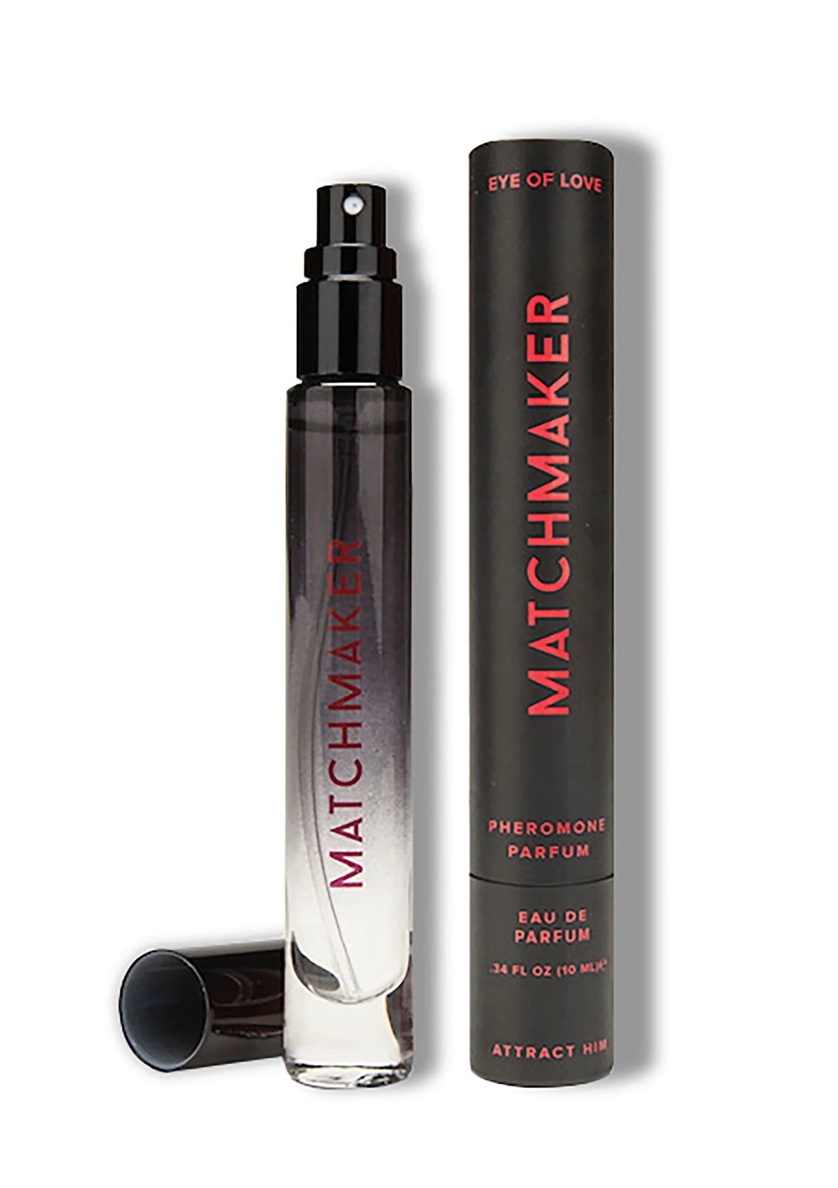 Eye of Love | Matchmaker – Feromonihajuvesi Attract Him – 10 ml & 30 ml (Red & Black)