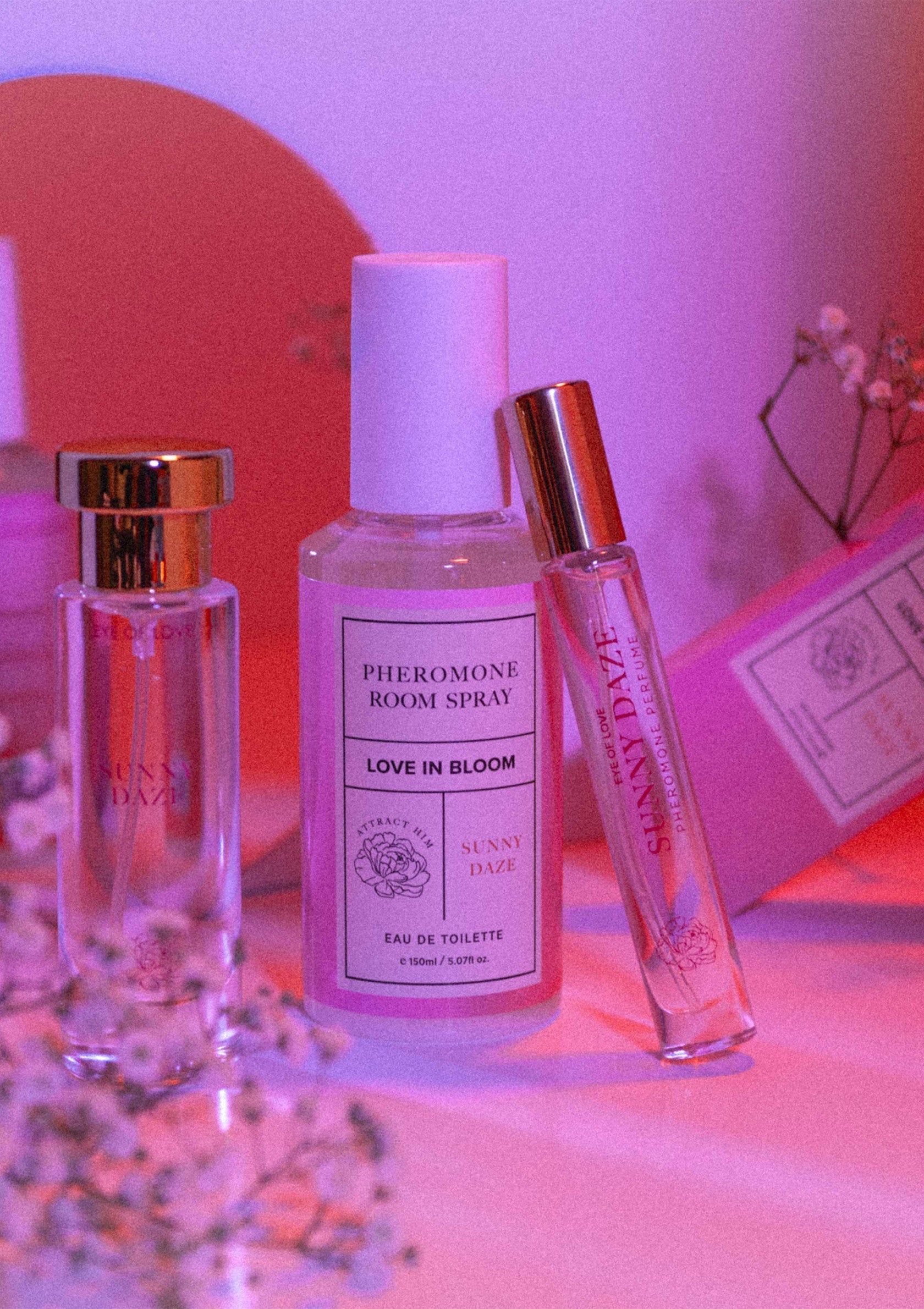 Eye of Love | Bloom – Feromonihuonesuihke Attract Him 150 ml (Sunny Daze & Lilac Dream)