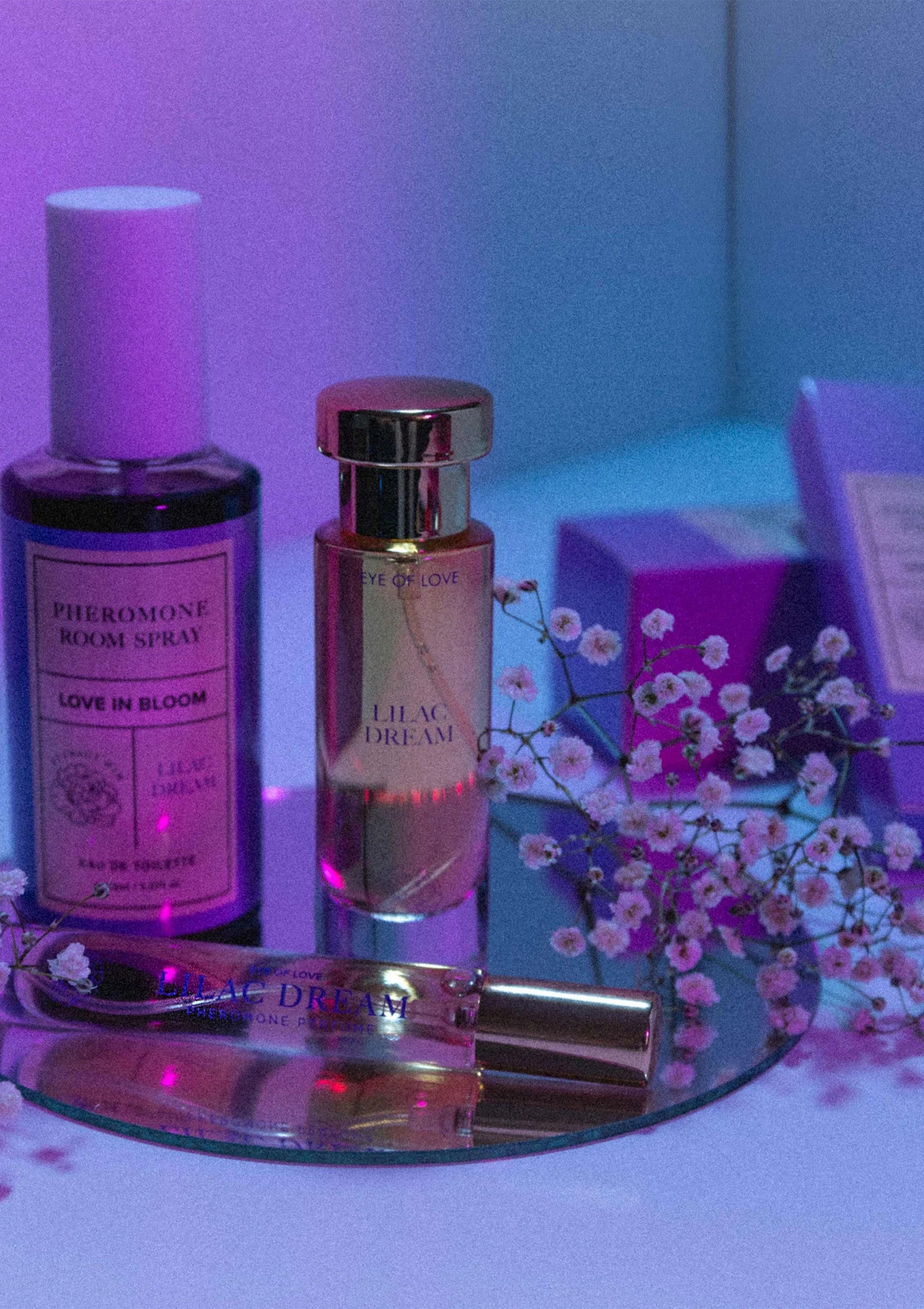 Eye of Love | Bloom – Feromonihuonesuihke Attract Him 150 ml (Sunny Daze & Lilac Dream)