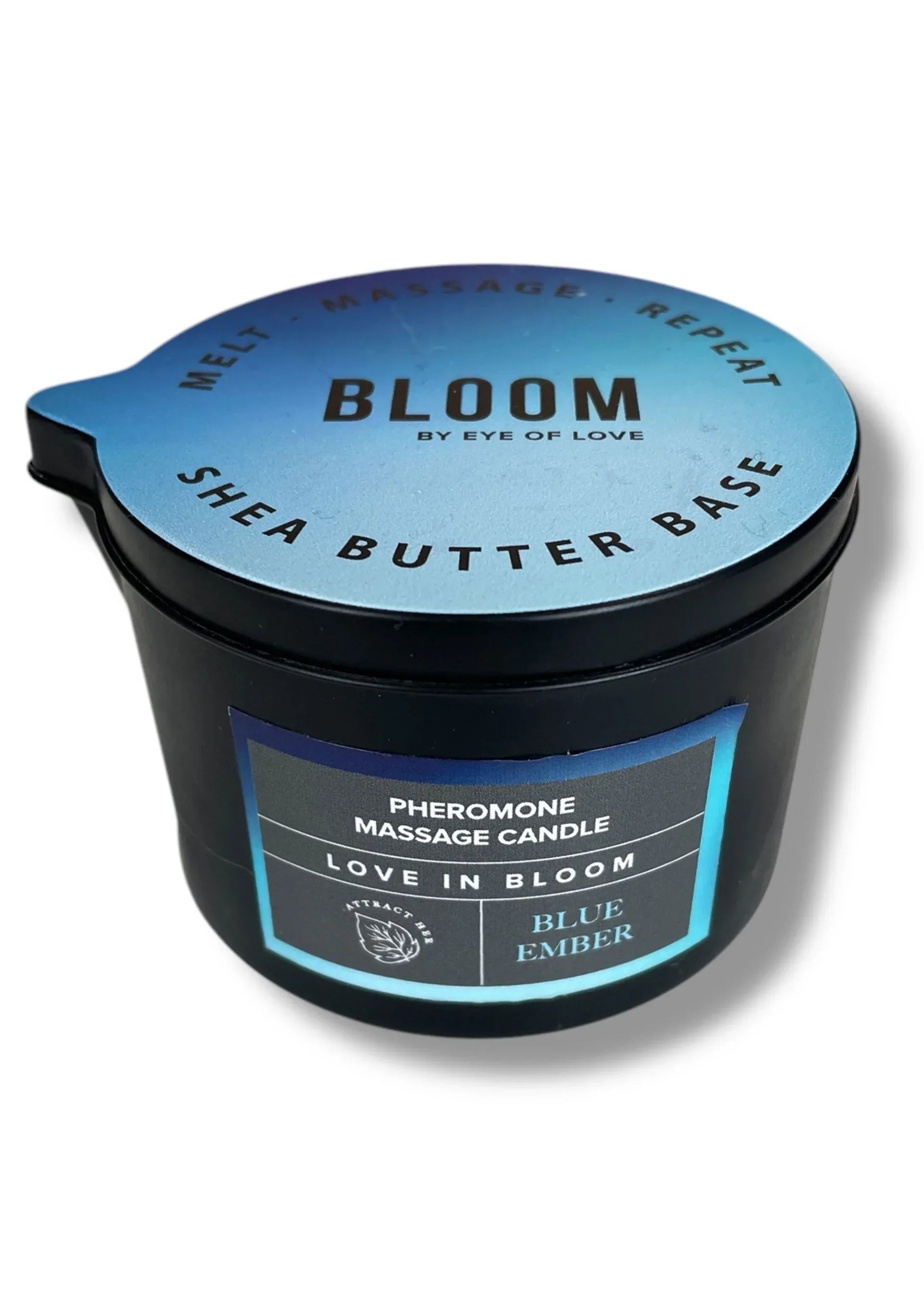 EYE OF LOVE | Bloom Pheromone Massage Candle Attract Her – Blue Ember – 150 ml
