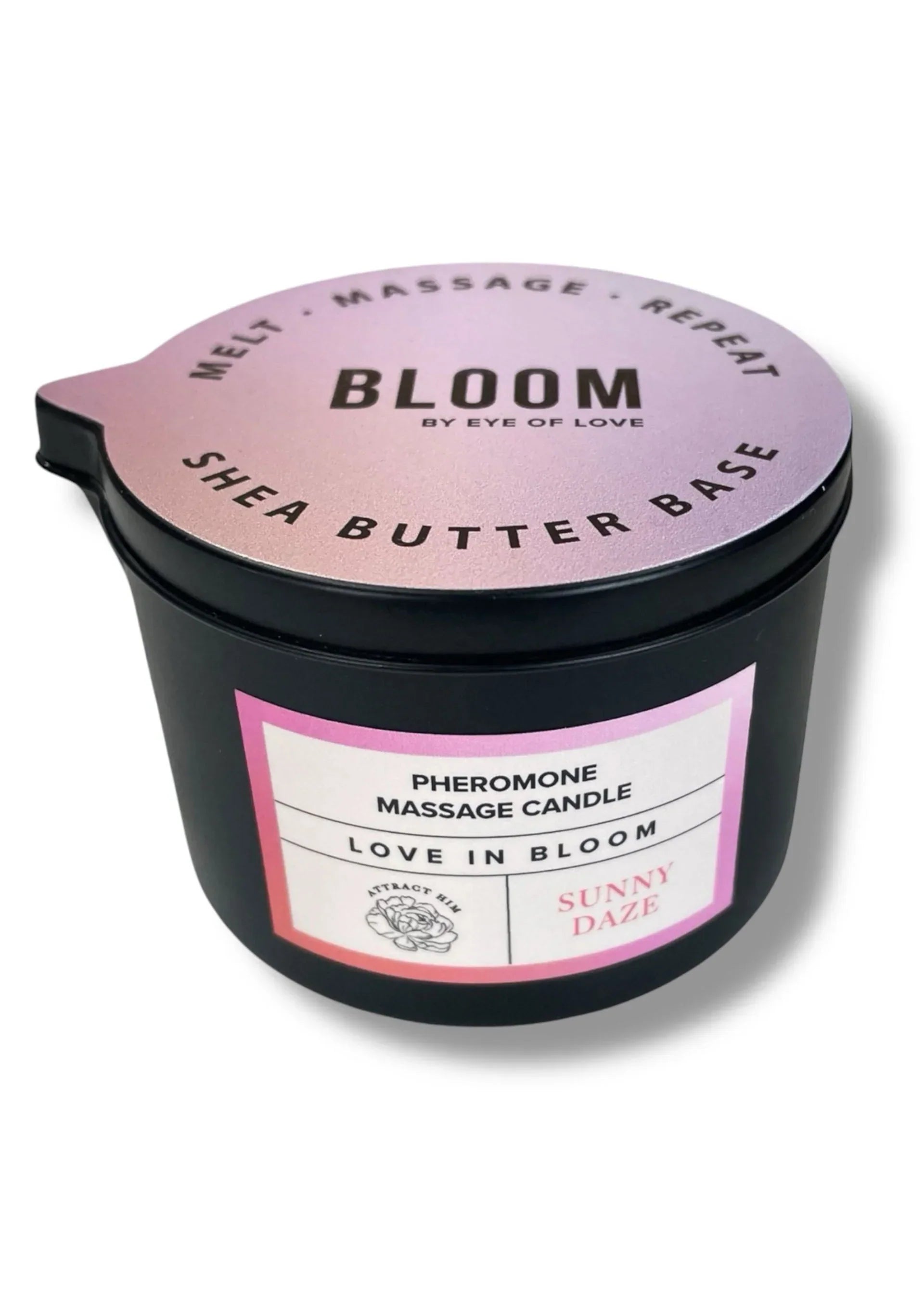 EYE OF LOVE | Bloom Pheromone Massage Candle Attract Him – Sunny Daze – 150 ml