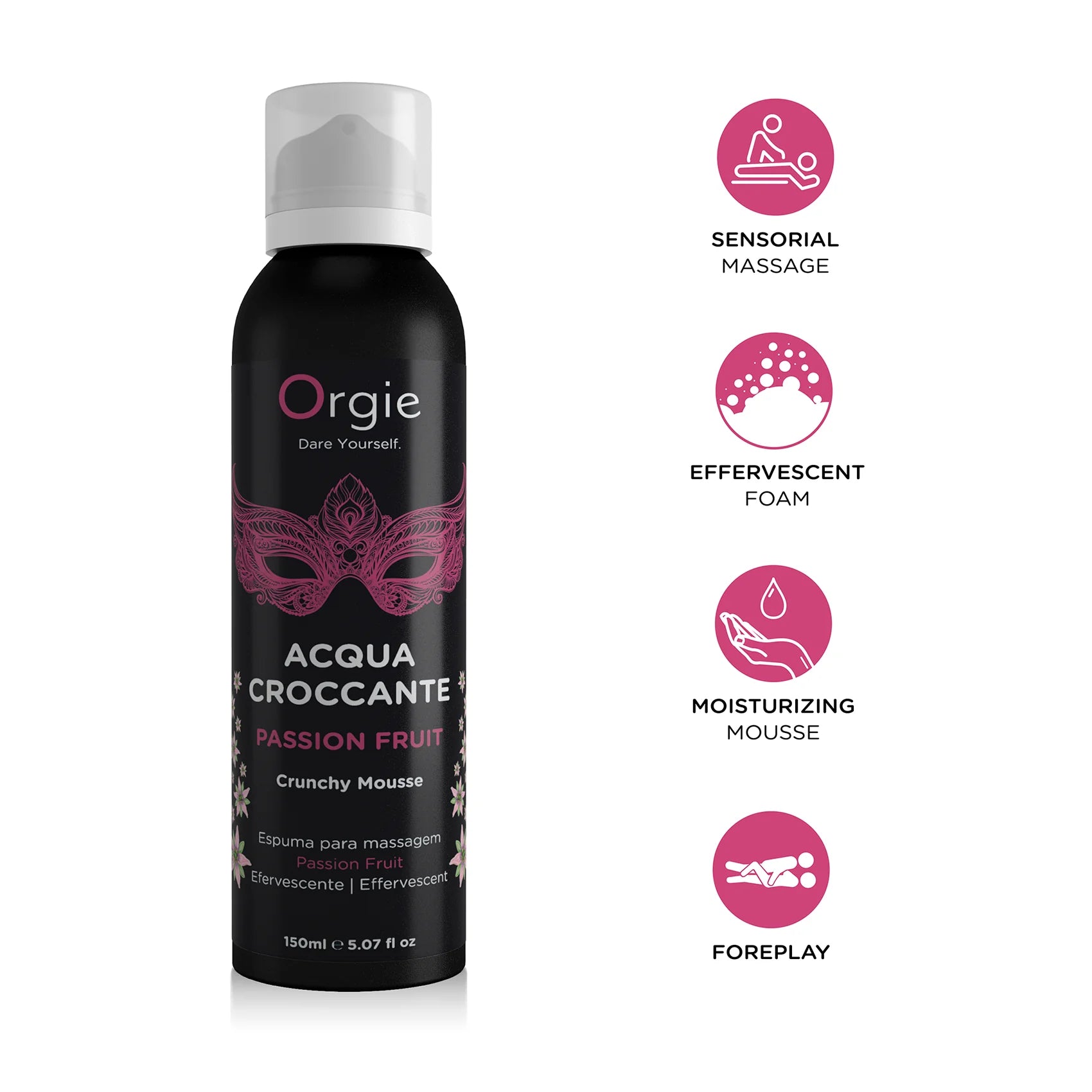 Orgie ACQUA CROCCANTE – Krītošs ķermeņa masāžas putu krēms (4 aromāti)