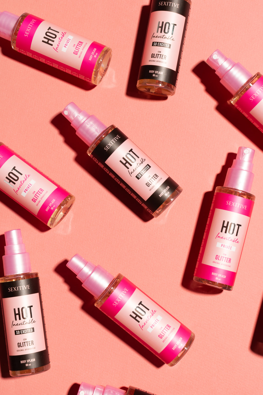 SEXITIVE Body Splash Fragrance Mist Glitter – 3 Scents Collection (60 ml)