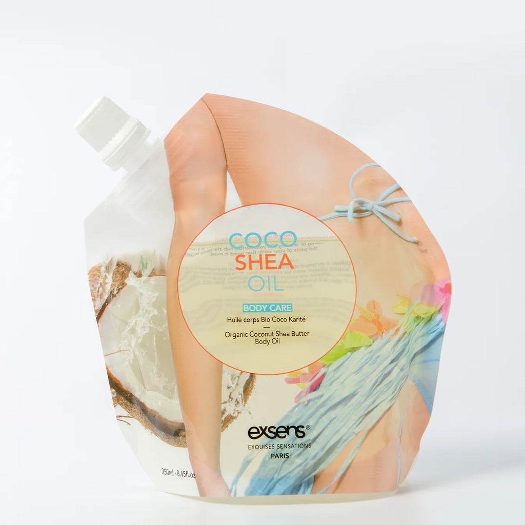 EXSENS | Coco Shea Oil – 100% Organic Coconut & Shea Nourishing Body Oil – 250 ml