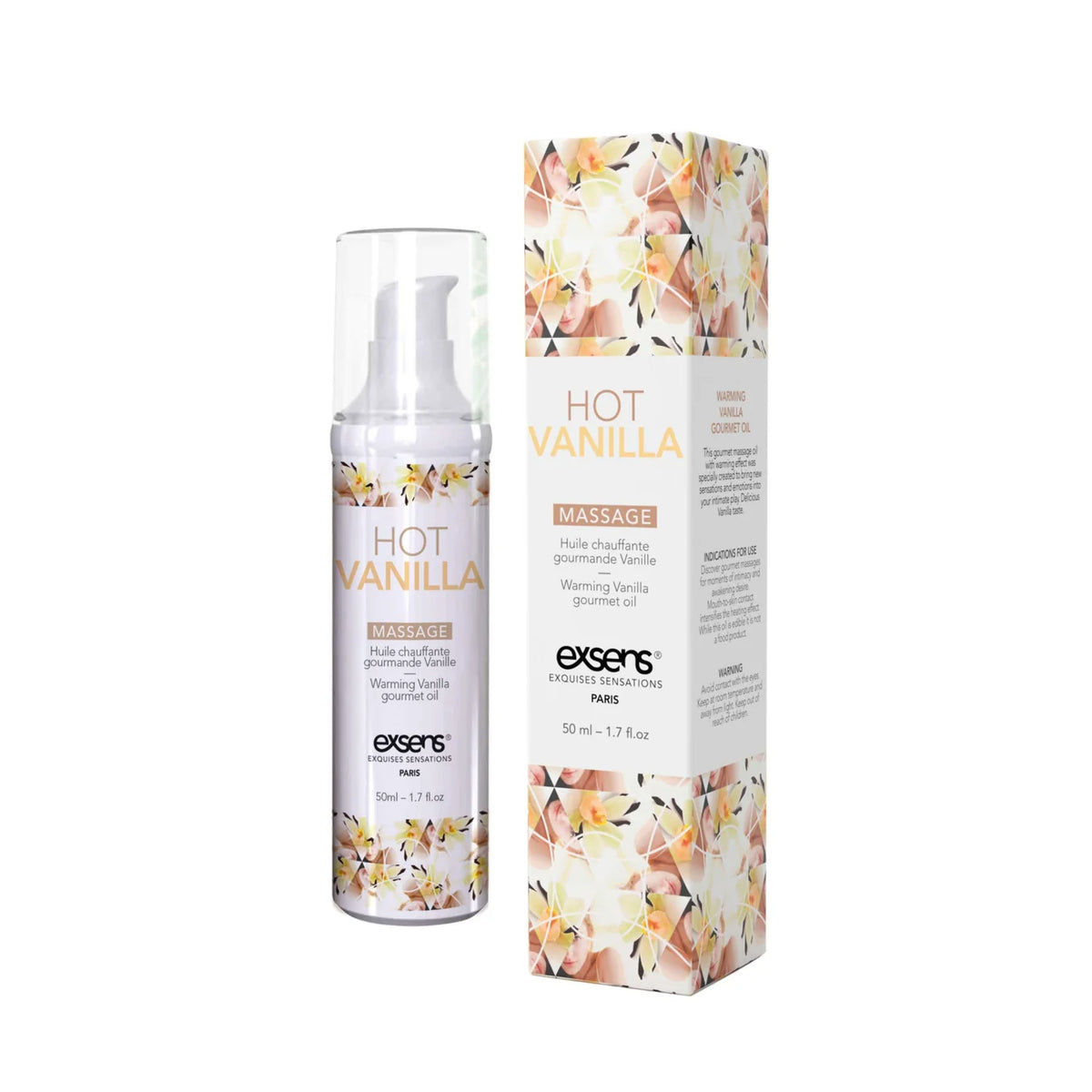 EXSENS | Warming Gourmet Massage Oil – Edible, Kiss-Activated, 6 Flavours – 50 ml