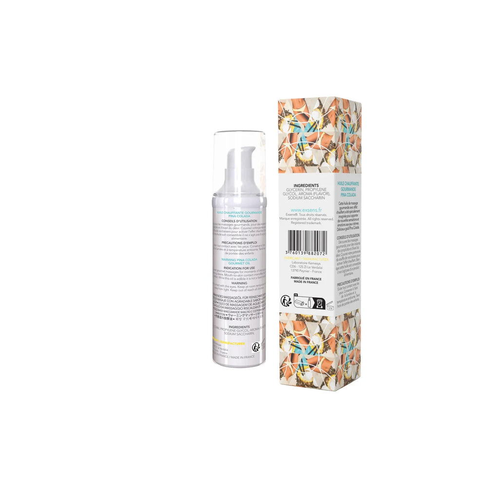 EXSENS | Warming Gourmet Massage Oil – Edible, Kiss-Activated, 6 Flavours – 50 ml