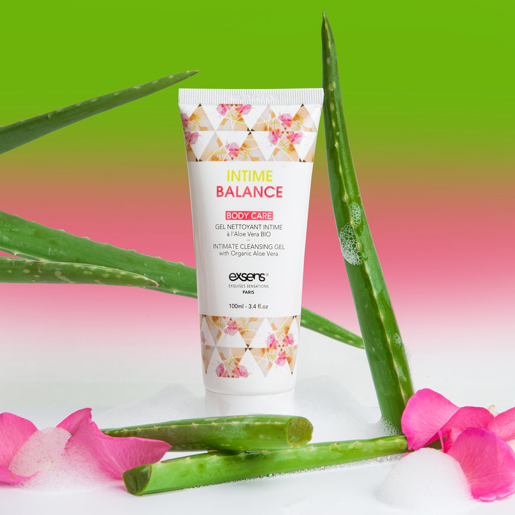 EXSENS | Intime Balance – Luomu-aaloella intiimipesugeeli – 100 ml