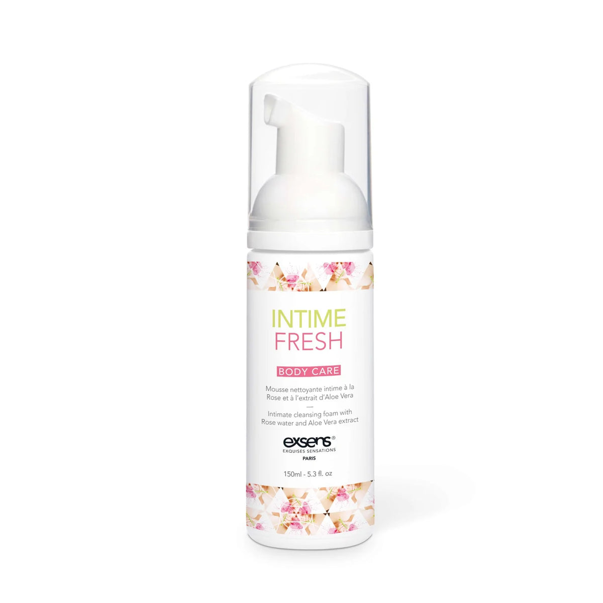 EXSENS | Intime Fresh – Intimate Cleansing Foam with Organic Rose Water & Aloe Vera – 150 ml
