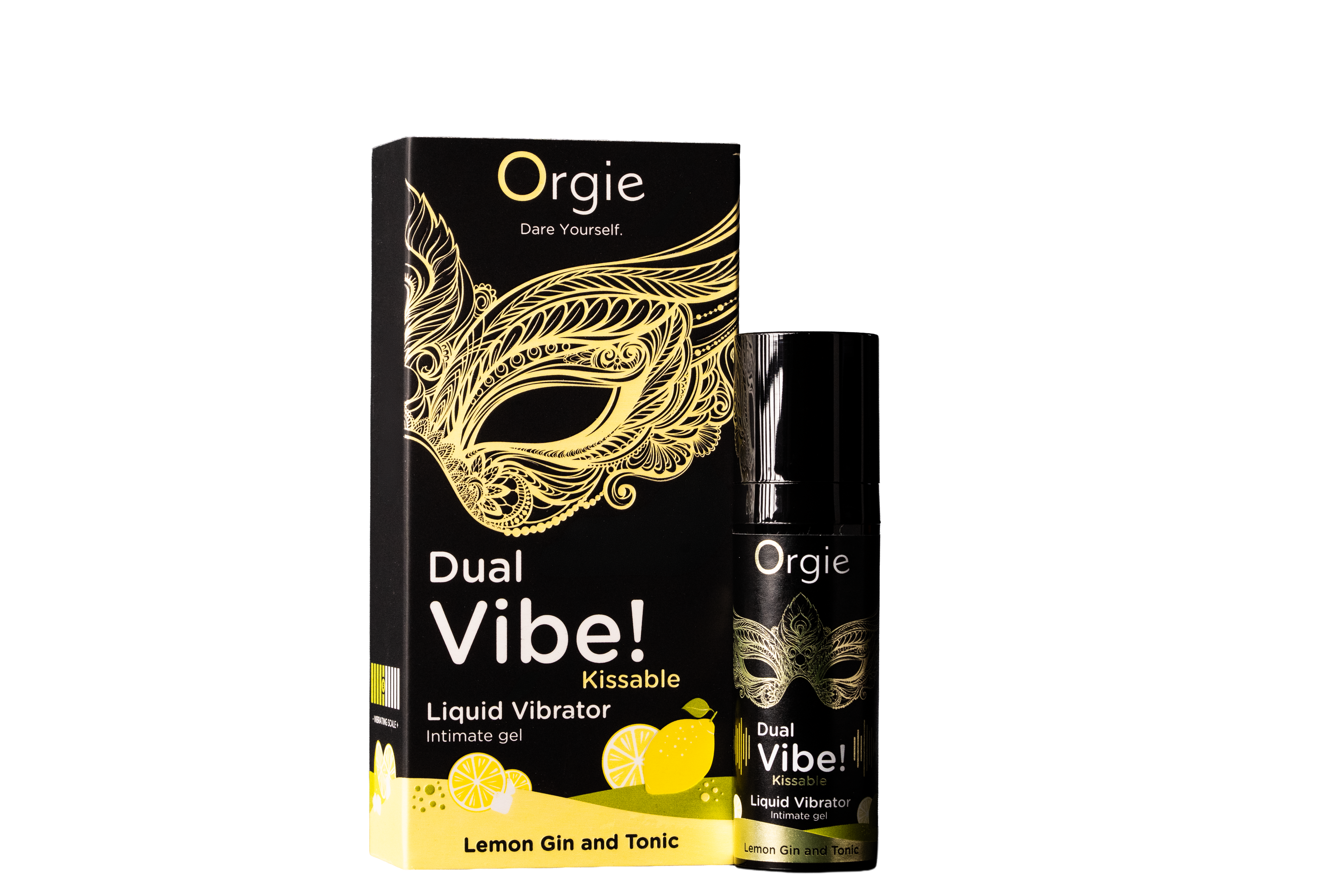 ORGIE | Dual Vibe! Gin & Tonic Lemon Kissable Vibrator Gel – Level 5
