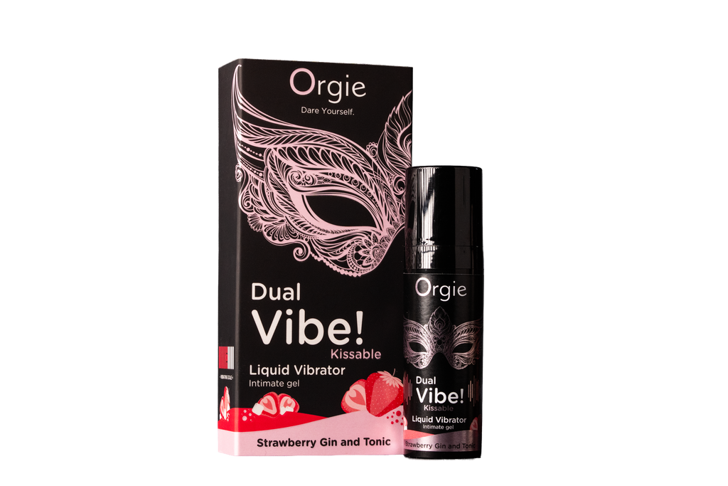 ORGIE | Dual Vibe! Gin & Tonic Strawberry Kissable Vibrator Gel – Level 6
