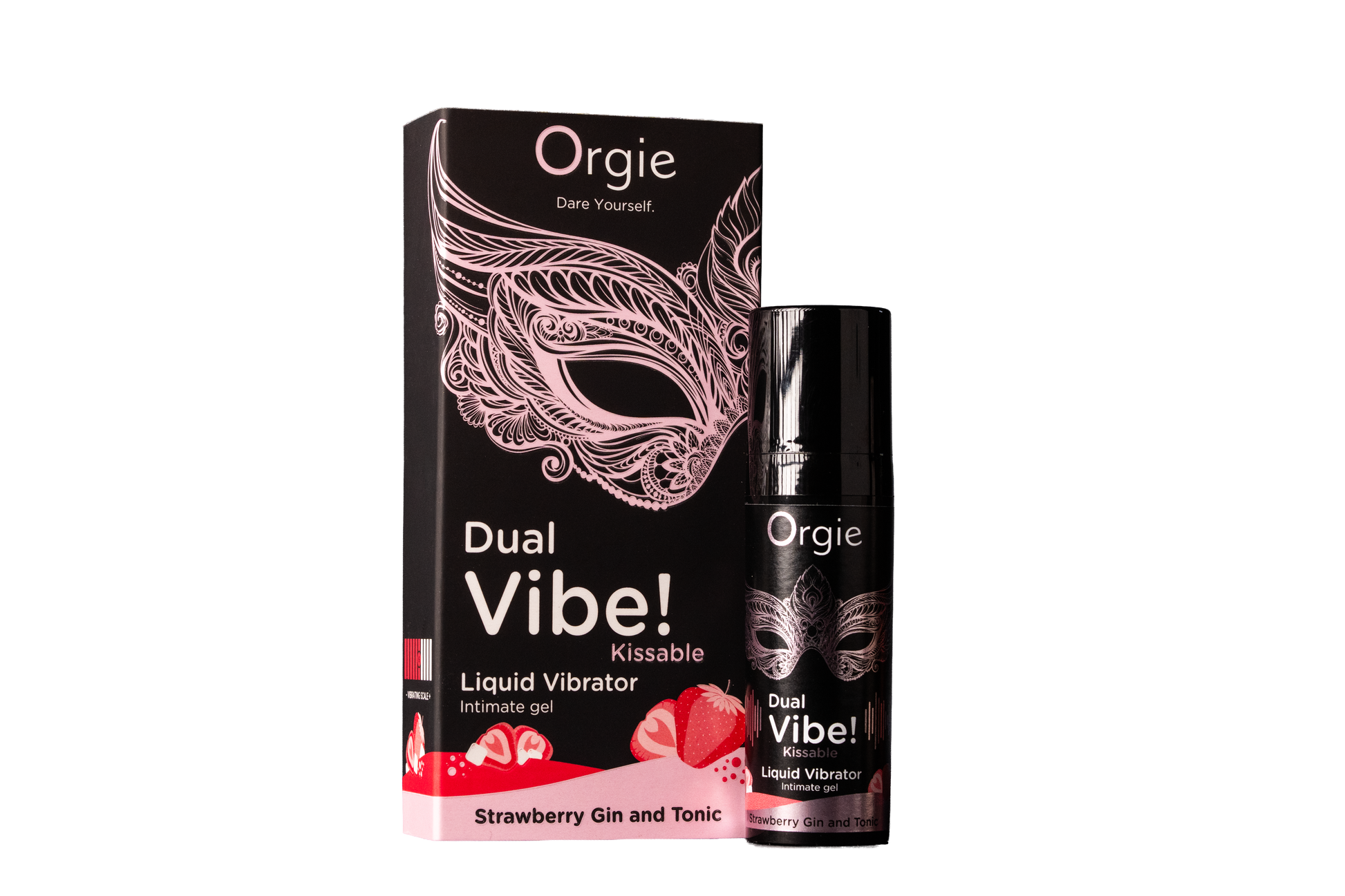 ORGIE | Dual Vibe! Gin & Tonic Strawberry Kissable Vibrator Gel – Level 6