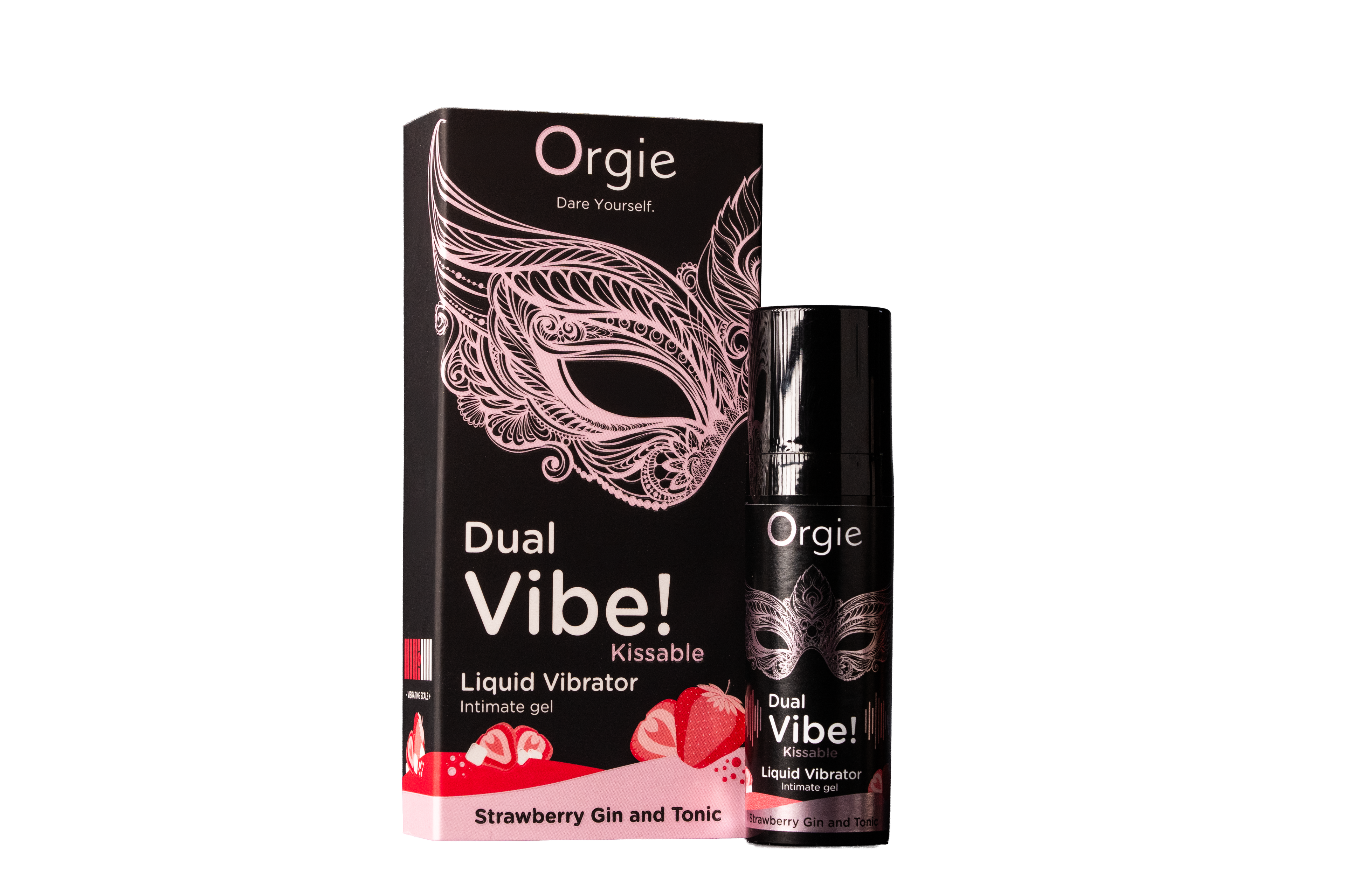 ORGIE | Dual Vibe! Gin & Tonic Strawberry Kissable Vibrator Gel – Level 6