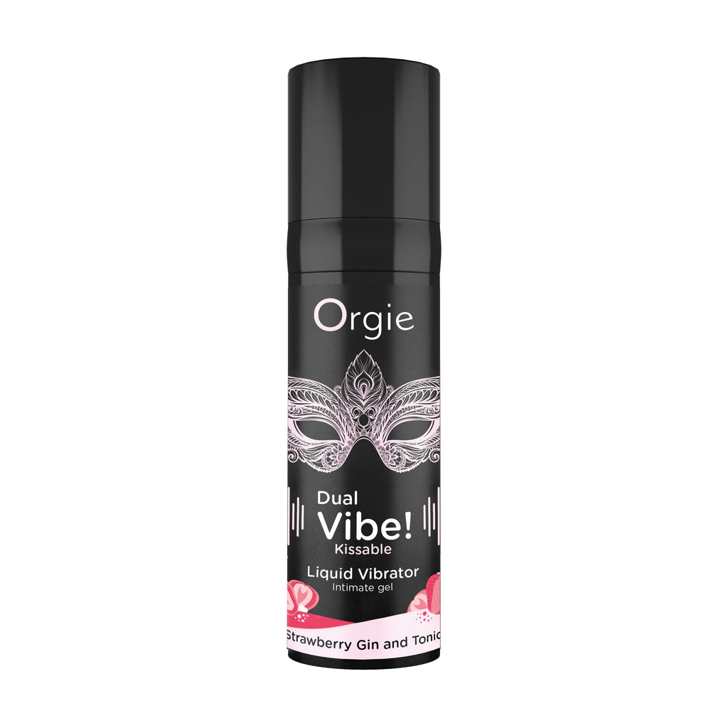 ORGIE | Dual Vibe! Gin & Tonic Strawberry Kissable Vibrator Gel – Level 6