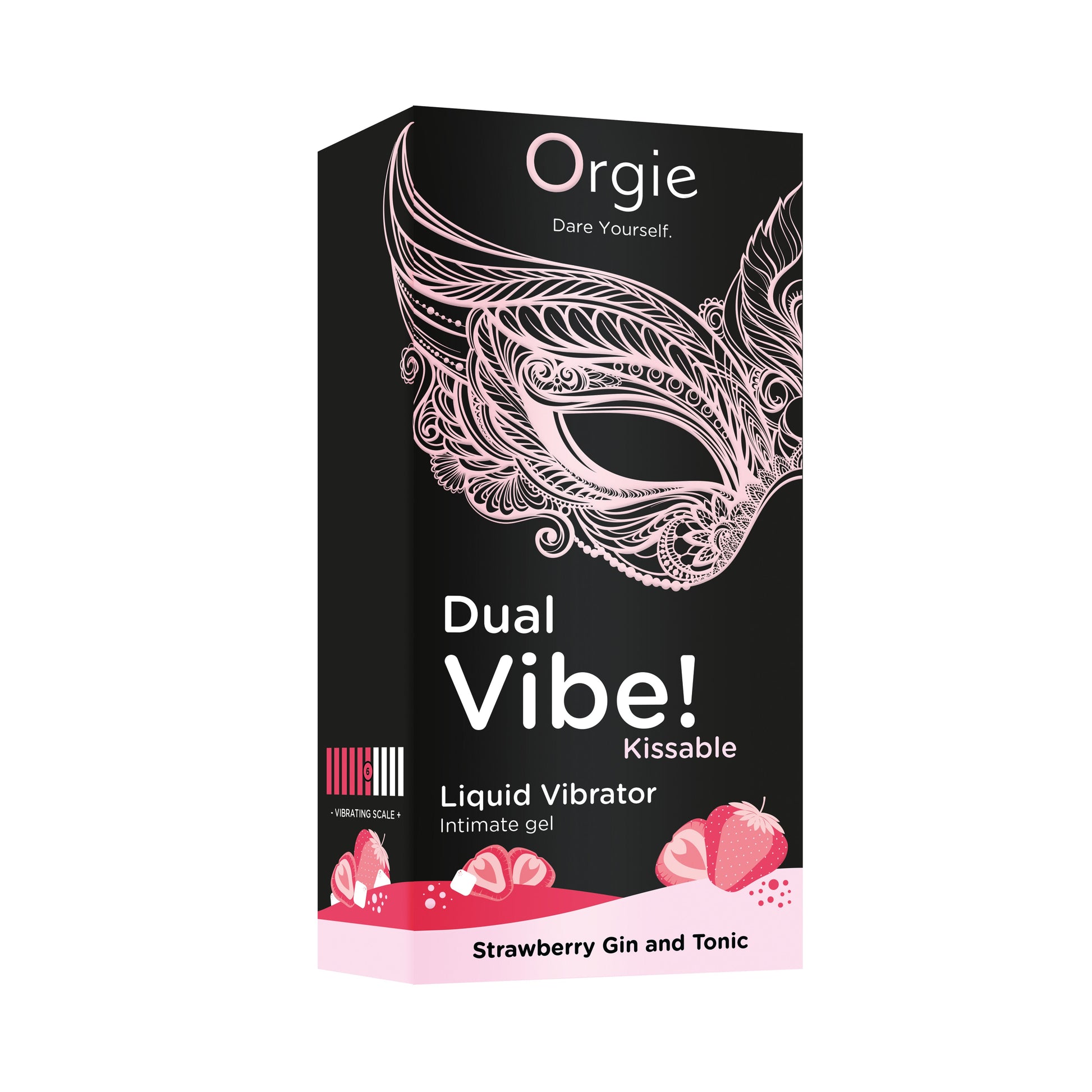 ORGIE | Dual Vibe! Gin & Tonic Strawberry Kissable Vibrator Gel – Level 6