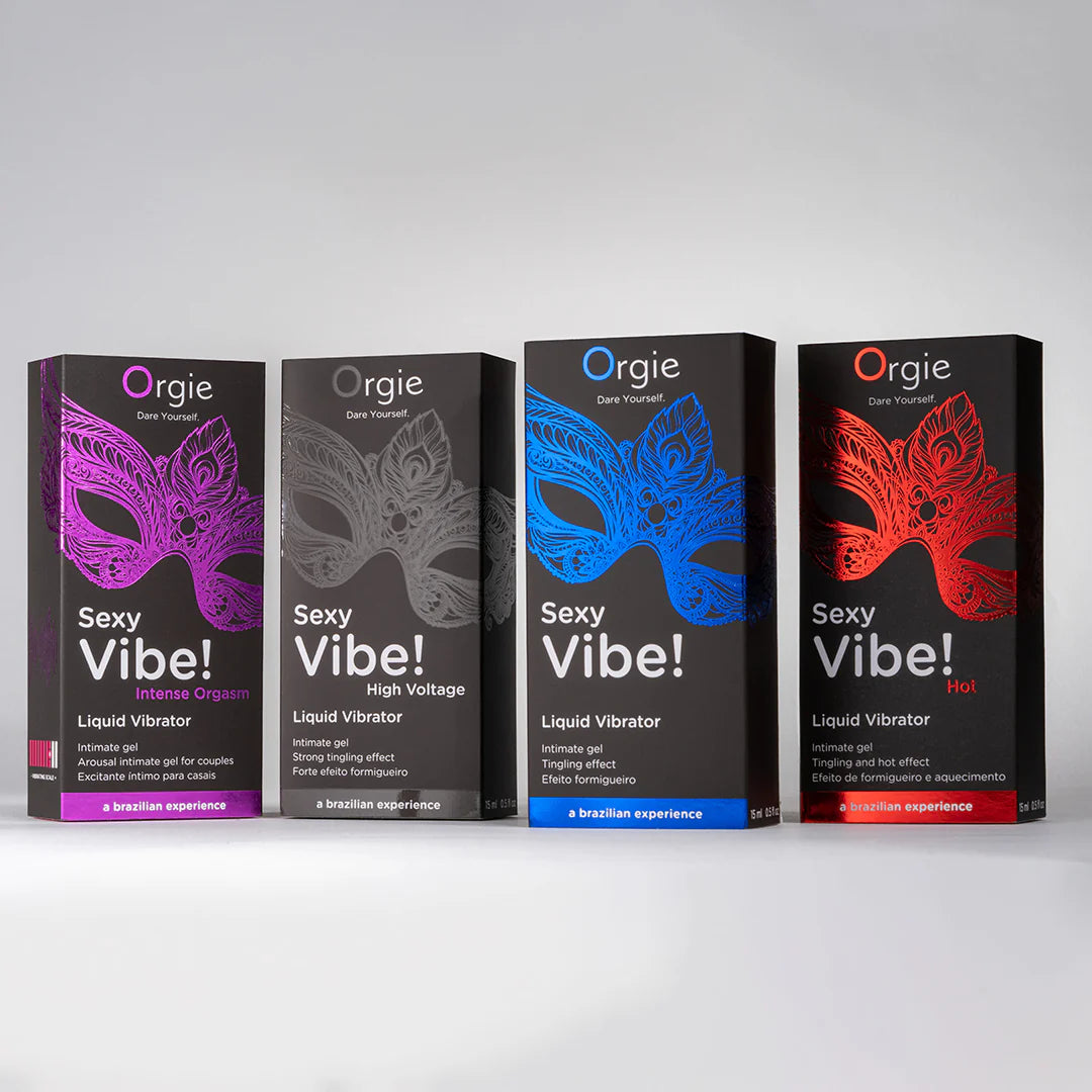 ORGIE | Sexy Vibe! Stimuloiva intiimigeeli – 4 versiota (Classic / Hot Mansikka / Intense Orgasm / High Voltage)