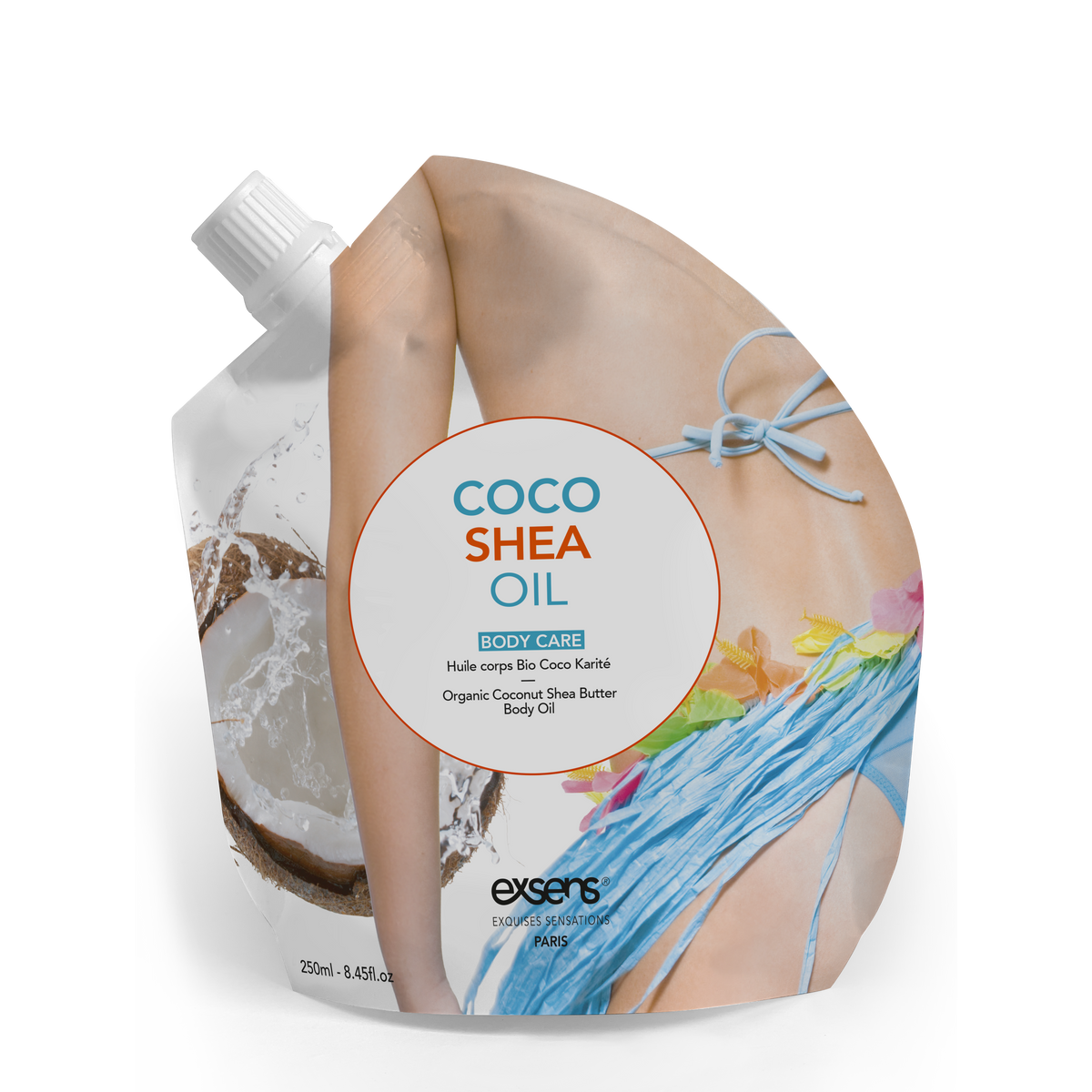 EXSENS | Coco Shea Oil – 100% Organic Coconut & Shea Nourishing Body Oil – 250 ml