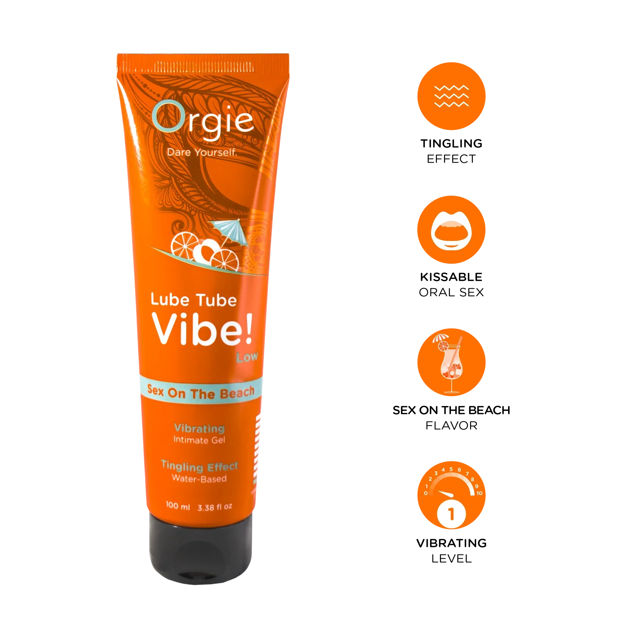 ORGIE | Lube Tube Vibe! Sex On The Beach – Kissable Vibrating Gel – Level 1