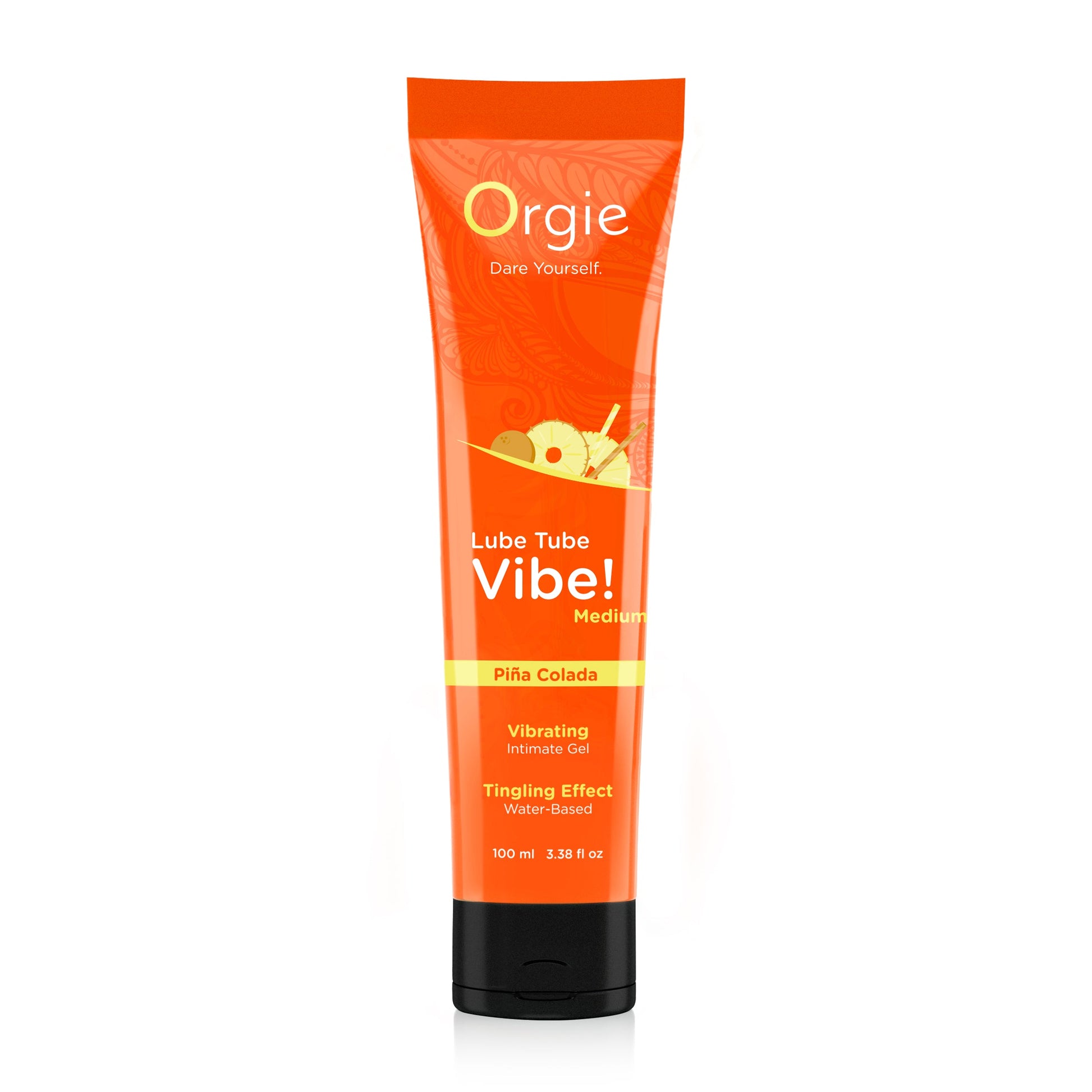 ORGIE | Lube Tube Vibe! Piña Colada – Kissable Vibrating Gel – Level 2