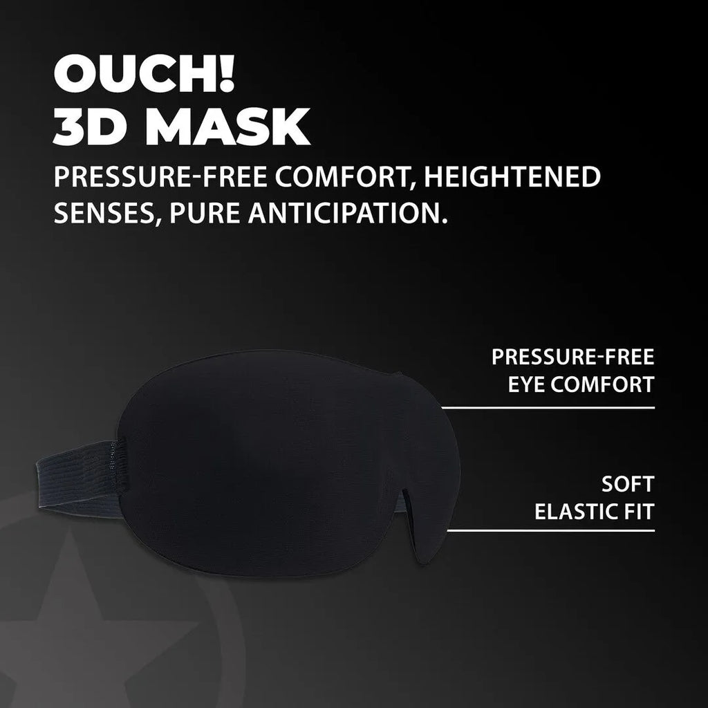OUCH! | 3D Contoured Blindfold Mask – Pressure-Free Sensory Play – Black / Red / Navy / Pink