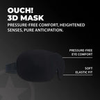 OUCH! | 3D Contoured Blindfold Mask – Pressure-Free Sensory Play – Black / Red / Navy / Pink