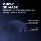 OUCH! | 3D Contoured Blindfold Mask – Pressure-Free Sensory Play – Black / Red / Navy / Pink