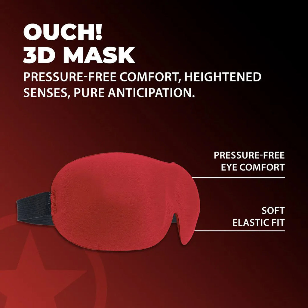 OUCH! | 3D Contoured Blindfold Mask – Pressure-Free Sensory Play – Black / Red / Navy / Pink