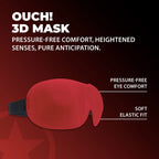 OUCH! | 3D Contoured Blindfold Mask – Pressure-Free Sensory Play – Black / Red / Navy / Pink