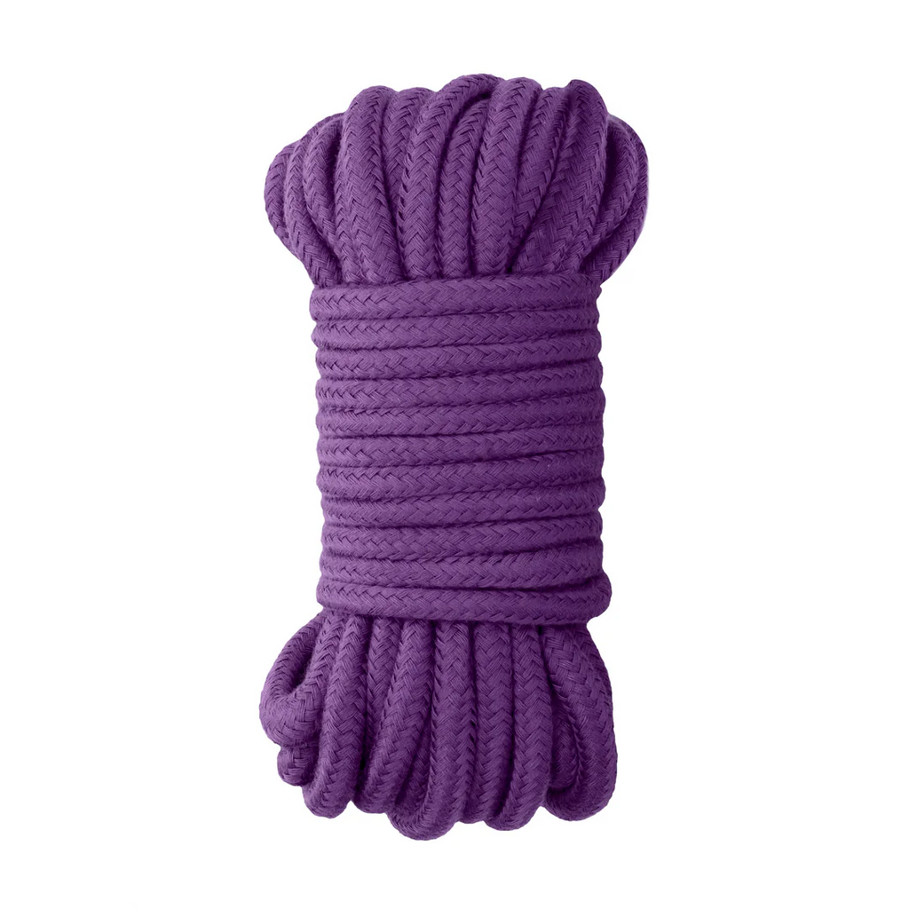 OUCH! | Japanese Bondage Rope – Silky Shibari Rope – 10 m / 32.8 ft – Black / Red / Purple