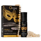 ORGIE | Pearls Lust Massage Kit – Silk Glove Silicone & Pearl Necklace 30 ml