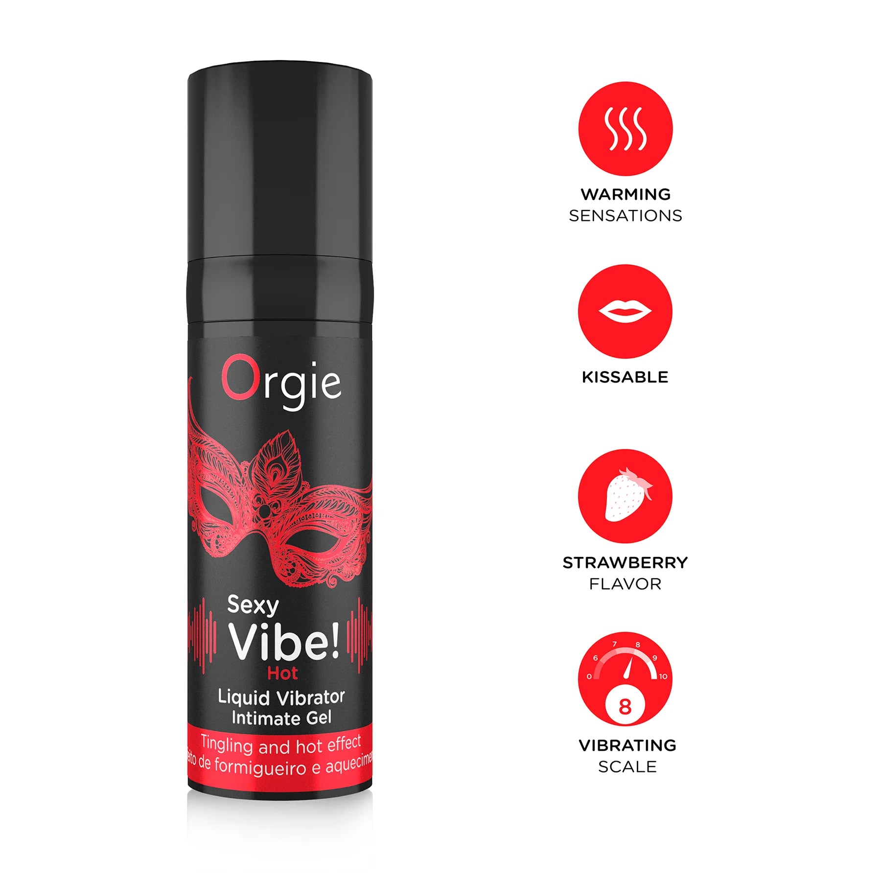 ORGIE | Sexy Vibe! Stimuloiva intiimigeeli – 4 versiota (Classic / Hot Mansikka / Intense Orgasm / High Voltage)