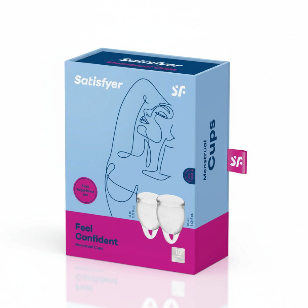 Satisfyer | Feel Confident Menstrual Cup Set – 2 Cups (15 ml & 20 ml) – 5 Colours