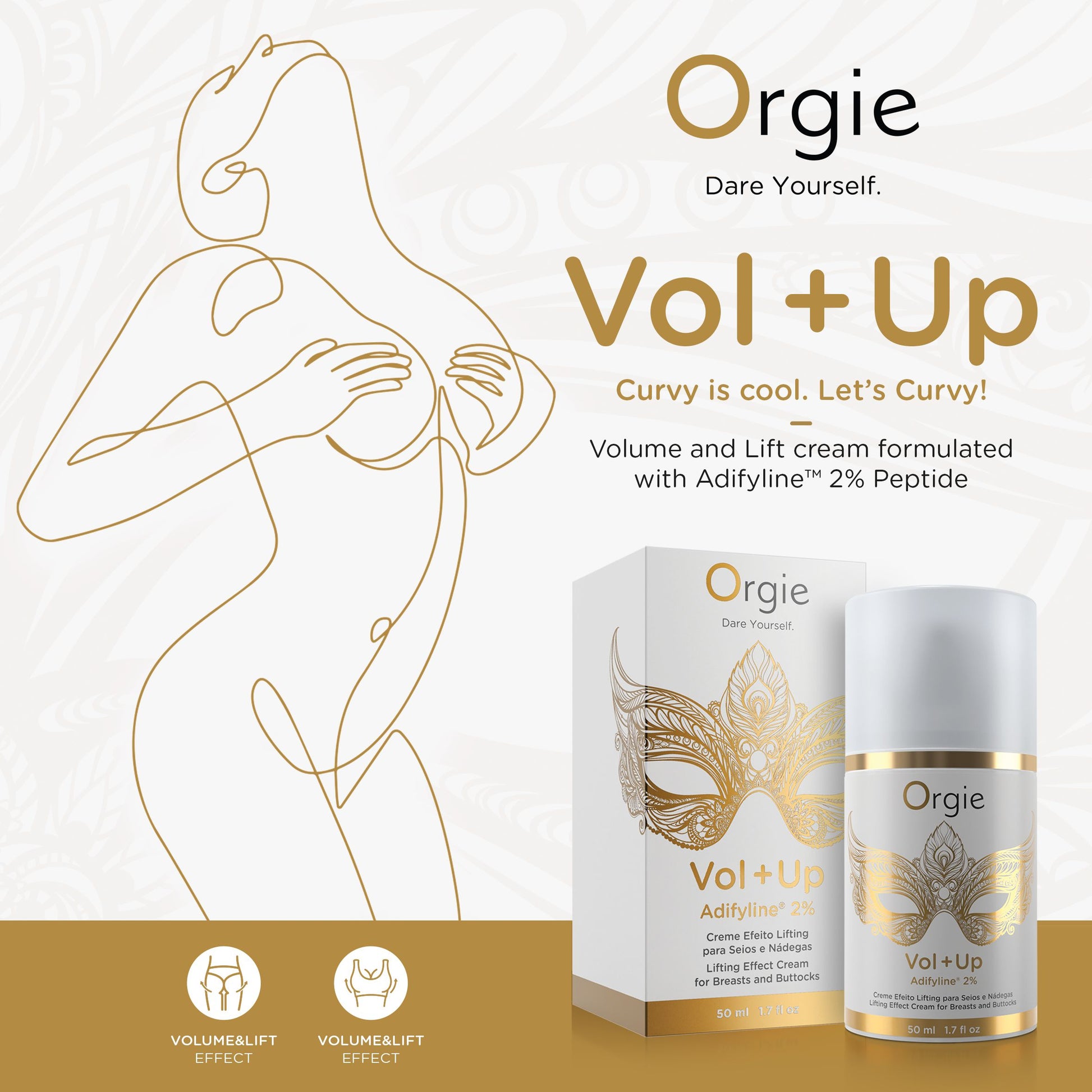 Orgie VOL+UP – pinguldav ja volüümi suurendav kreem rindadele ja tuharatele