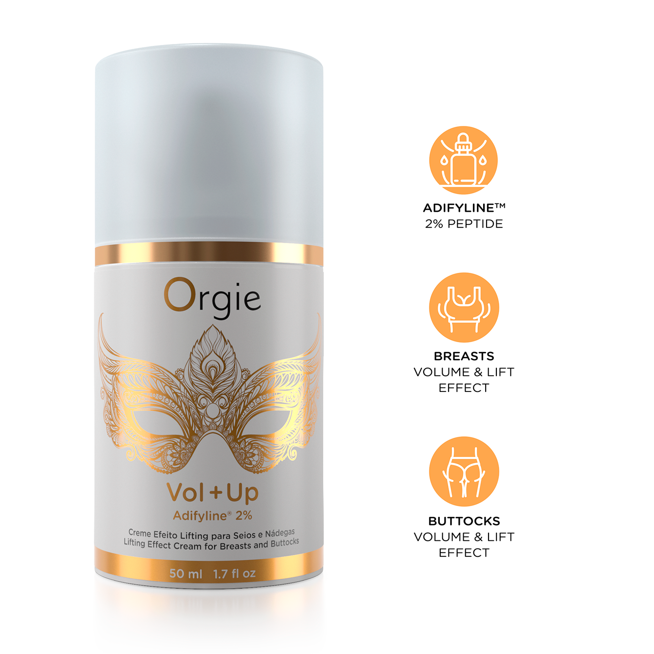 Orgie VOL+UP – pinguldav ja volüümi suurendav kreem rindadele ja tuharatele
