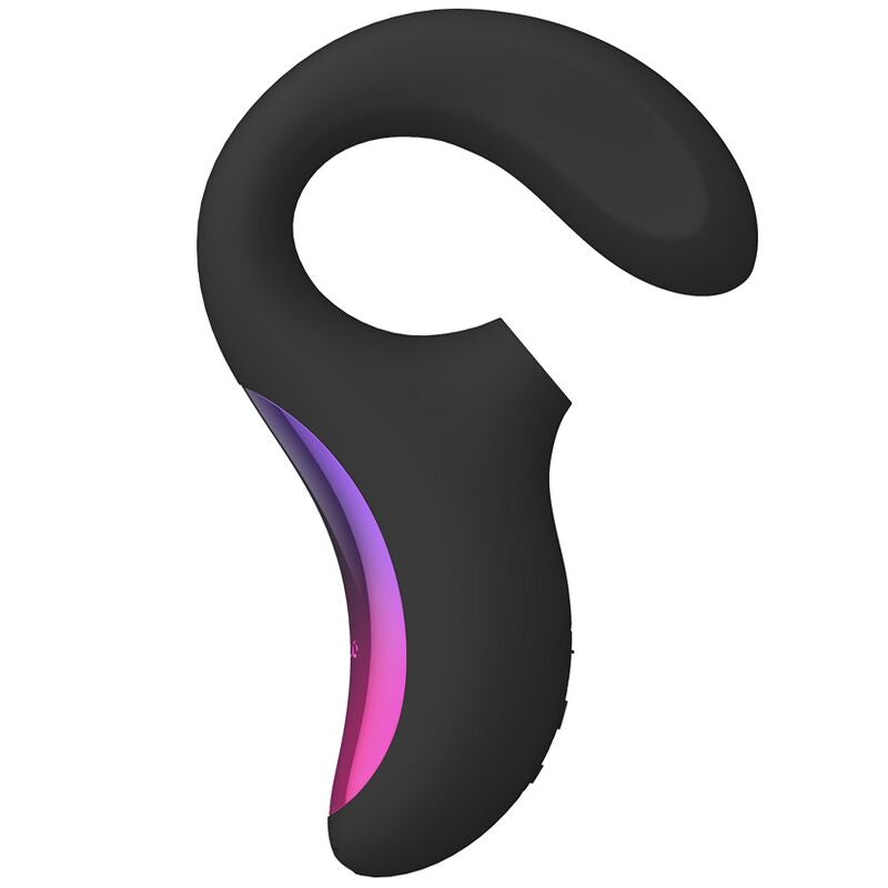 LELO ENIGMA™ DOUBLE SUCTION – Вибромассажёр с двойной стимуляцией, цвета Чёрный / Фиолетовый