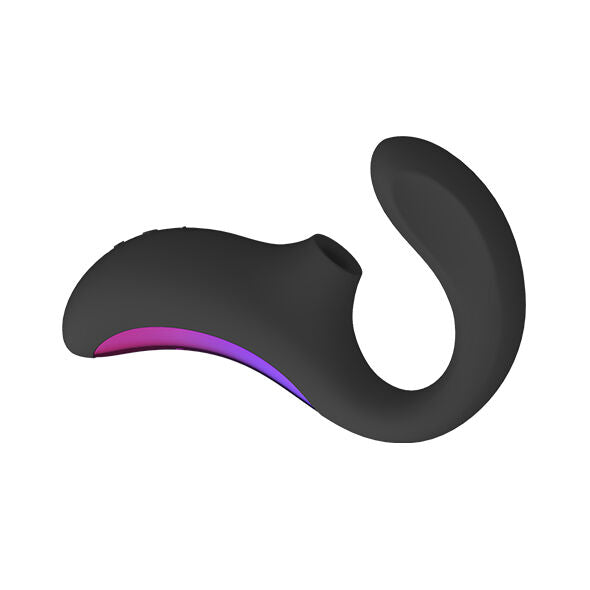 LELO ENIGMA™ DOUBLE SUCTION – Вибромассажёр с двойной стимуляцией, цвета Чёрный / Фиолетовый