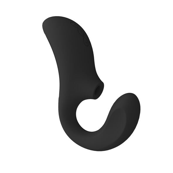 LELO ENIGMA™ DOUBLE SUCTION – Вибромассажёр с двойной стимуляцией, цвета Чёрный / Фиолетовый