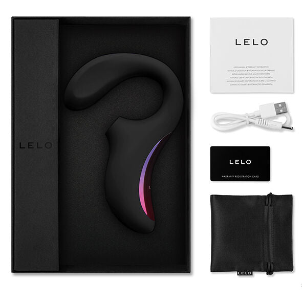 LELO ENIGMA™ DOUBLE SUCTION – Вибромассажёр с двойной стимуляцией, цвета Чёрный / Фиолетовый