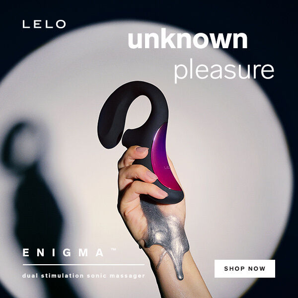 LELO ENIGMA™ DOUBLE SUCTION – Вибромассажёр с двойной стимуляцией, цвета Чёрный / Фиолетовый