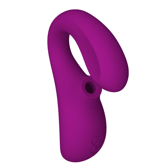 LELO ENIGMA™ DOUBLE SUCTION – Вибромассажёр с двойной стимуляцией, цвета Чёрный / Фиолетовый