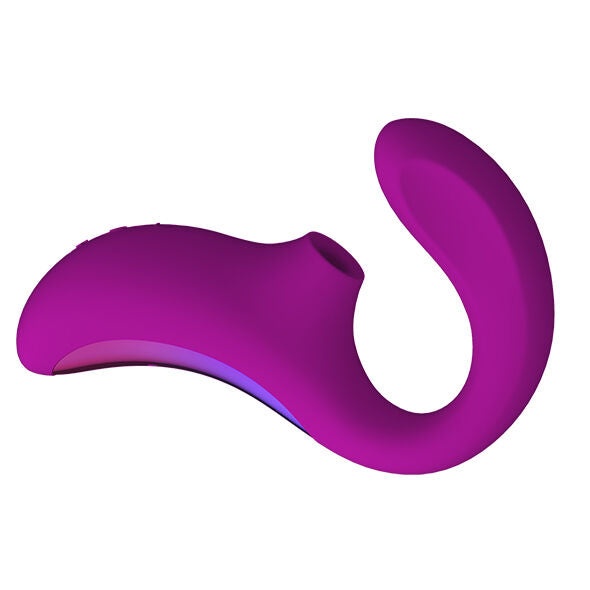 LELO ENIGMA™ DOUBLE SUCTION – Вибромассажёр с двойной стимуляцией, цвета Чёрный / Фиолетовый