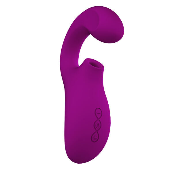 LELO ENIGMA™ DOUBLE SUCTION – Вибромассажёр с двойной стимуляцией, цвета Чёрный / Фиолетовый