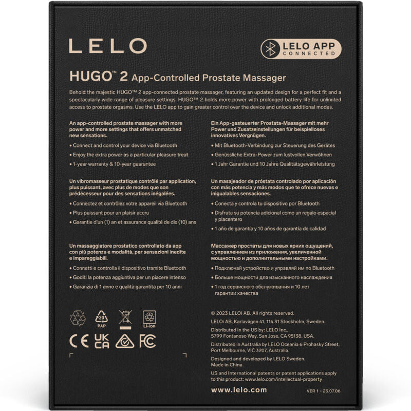 LELO – HUGO™ 2 Eesnäärme Stimulaator – Must ja Roheline