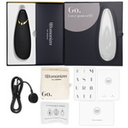 WOMANIZER | Premium 2 – Clitoral Stimulator with Pleasure Air & Autopilot – IPX7 Waterproof – Black / Warm Gray / Blueberry / Raspberry
