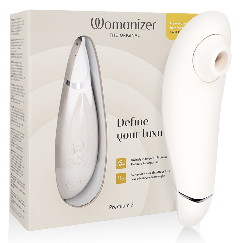 WOMANIZER | Premium 2 – Kliitoristimulaator Pleasure Air ja Autopilot funktsiooniga – IPX7 veekindel – Must / Soe hall / Blueberry / Raspberry