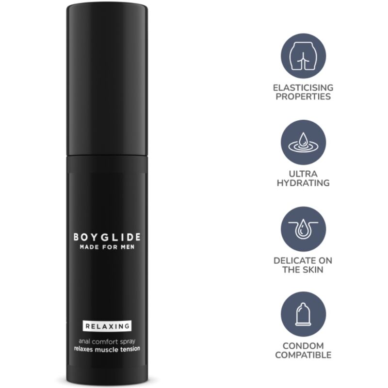 INTIMATELINE | Boyglide anālais atslābinošs aerosols – Muskuļus atslābinošs sagatavošanas aerosols vīriešiem – 20 ml